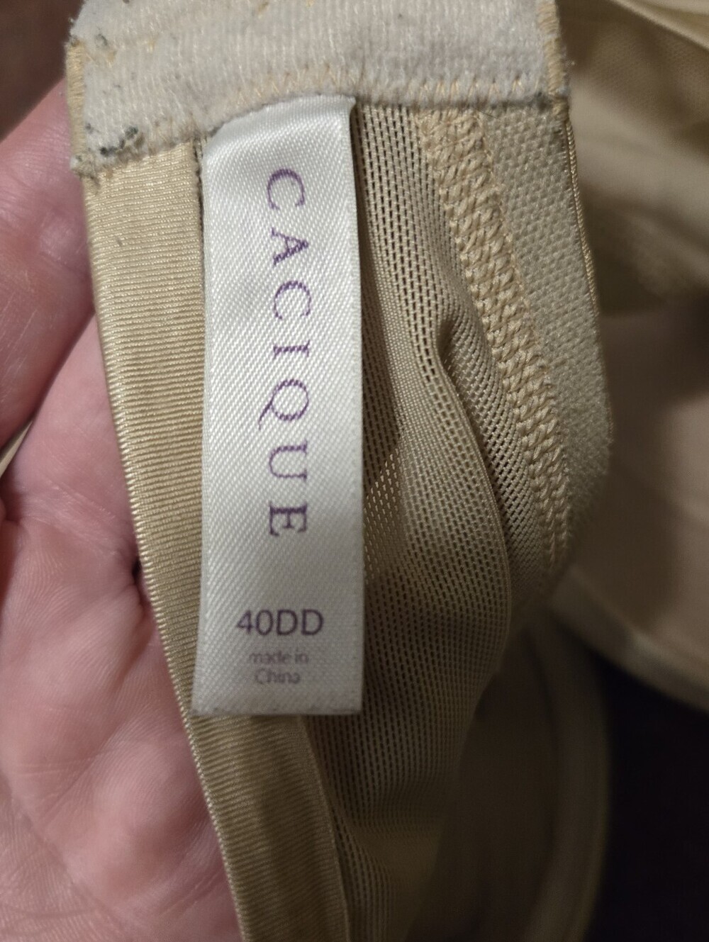 Cacique 40DD Bra Beige Lined And Wired - Picture 4 of 4